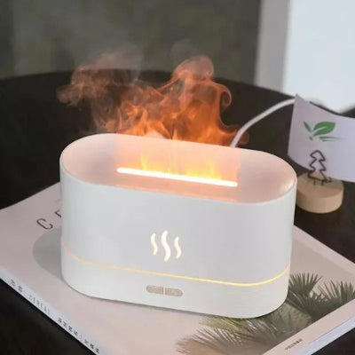 Humidificador Llama Led Aromatizador Difusor Ultrasónico Usb