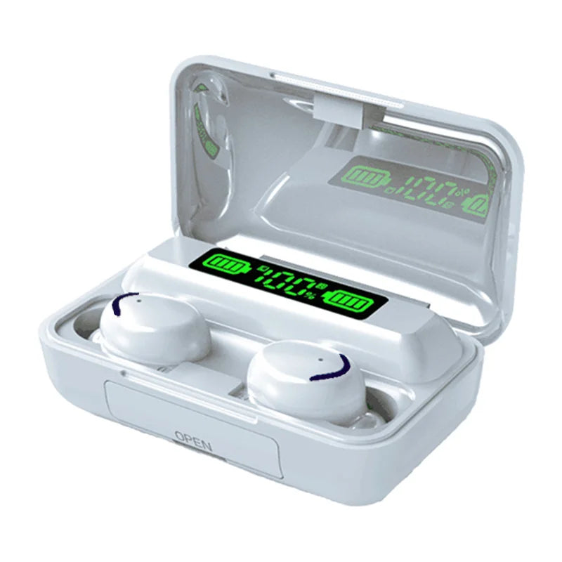 Auriculares inalámbricos nuevos con pantalla LED, control táctil, diseño In-Ear TWS, ideales para deporte, música y juegos, compatibles con iOS y Android.