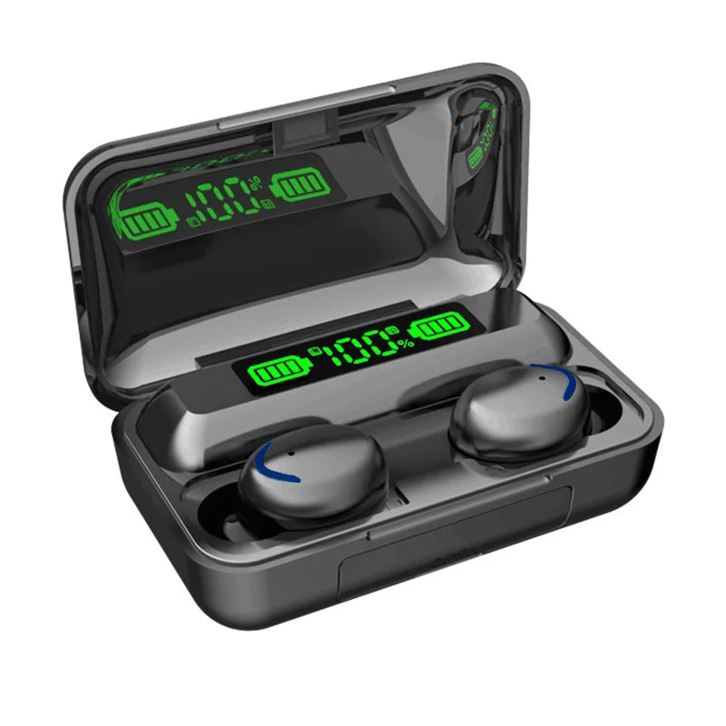 Auriculares inalámbricos nuevos con pantalla LED, control táctil, diseño In-Ear TWS, ideales para deporte, música y juegos, compatibles con iOS y Android.