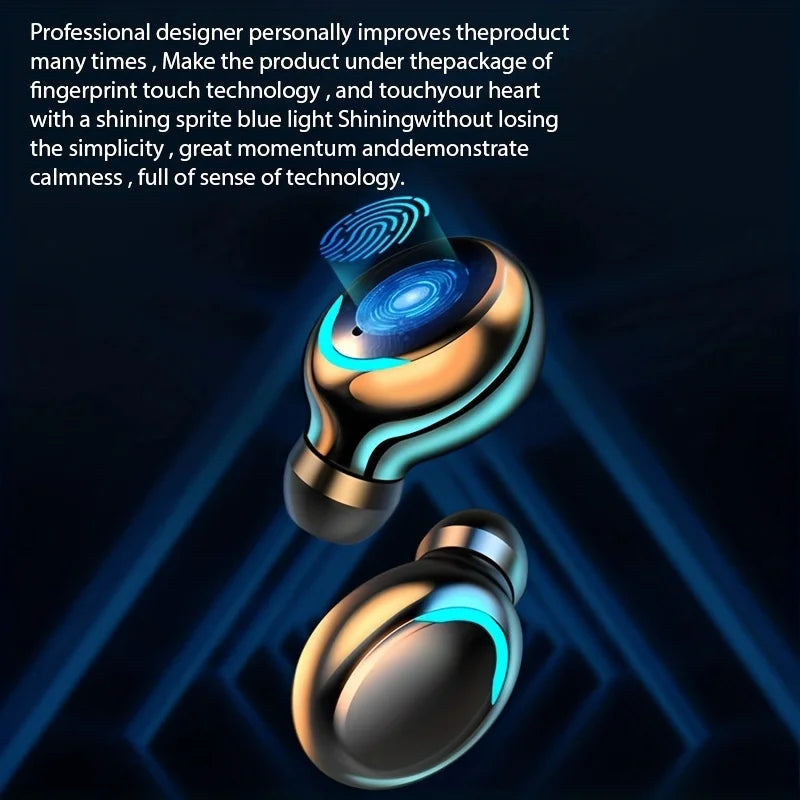 Auriculares inalámbricos nuevos con pantalla LED, control táctil, diseño In-Ear TWS, ideales para deporte, música y juegos, compatibles con iOS y Android.